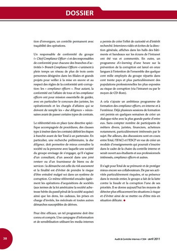 N°204 - avr 2011 Ethique, fraude et corruption page 38