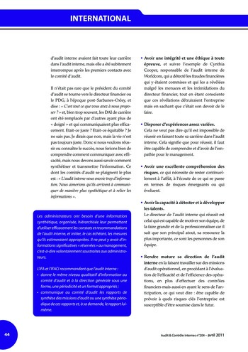 N°204 - avr 2011 Ethique, fraude et corruption page 44