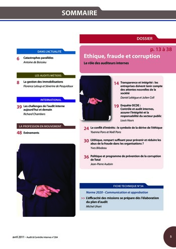 N°204 - avr 2011 Ethique, fraude et corruption page 5