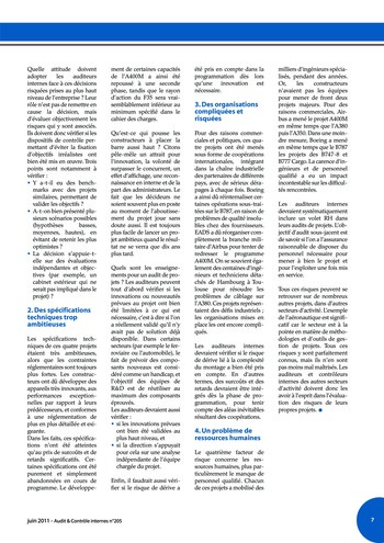 N°205 - juin 2011 Auditeur interne et risk manager page 7