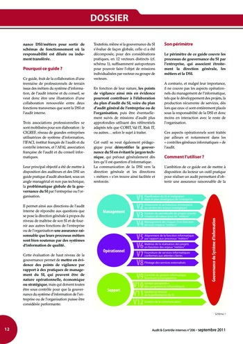 N°206 - sept 2011 Gouvernance des systèmes d'information page 12
