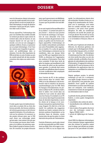 N°206 - sept 2011 Gouvernance des systèmes d'information page 16
