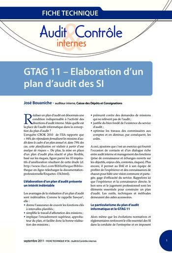 N°206 - sept 2011 Gouvernance des systèmes d'information page 39