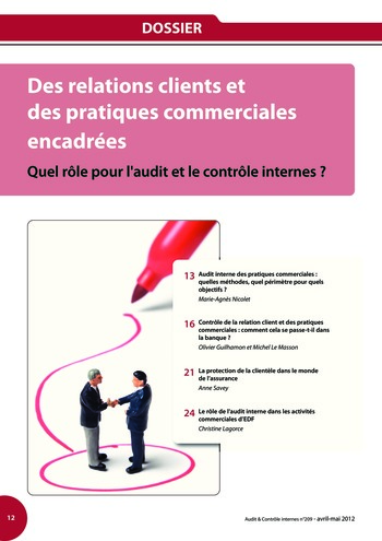 N°209 - avr 2012 Contrôle interne de la relation client et des pratiques commerciales page 12