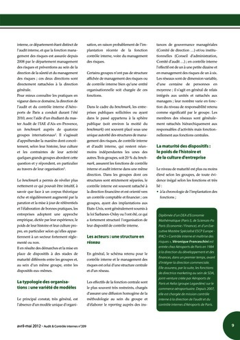 N°209 - avr 2012 Contrôle interne de la relation client et des pratiques commerciales page 9