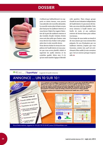N°211 - sept 2012 La certification des services d'audit interne page 28