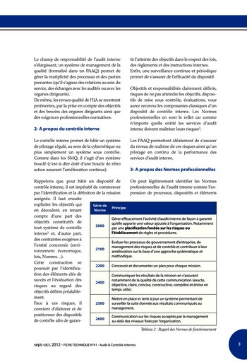 N°211 - sept 2012 La certification des services d'audit interne page 43