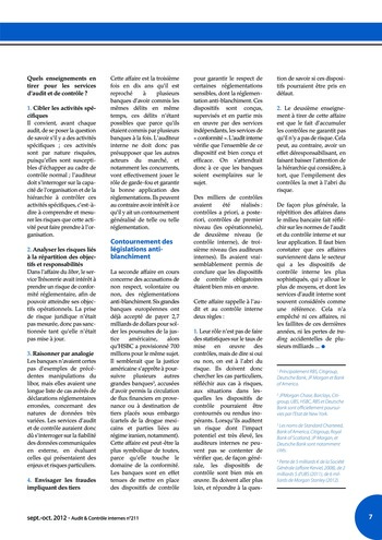 N°211 - sept 2012 La certification des services d'audit interne page 7
