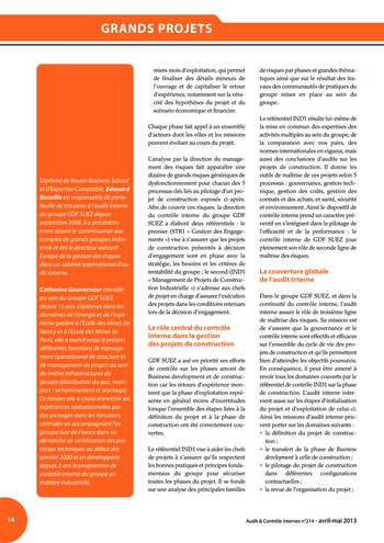 N°214 - avr 2013 La gestion des ressources humaines des services d’audit et de contrôle internes page 14