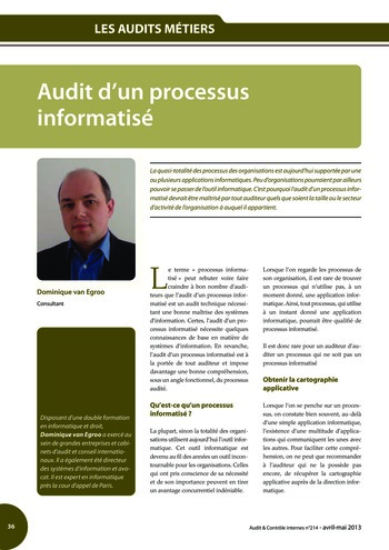 N°214 - avr 2013 La gestion des ressources humaines des services d’audit et de contrôle internes page 36