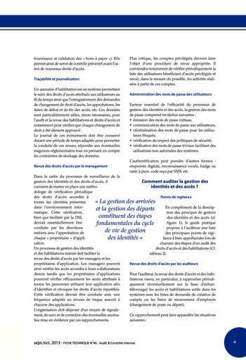 N°216 - sept 2013 Le rôle de l’audit interne dans la prise de décision page 44