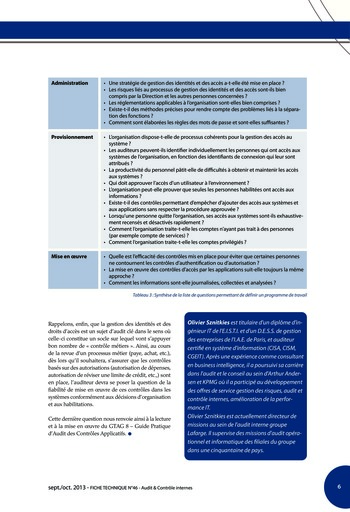 N°216 - sept 2013 Le rôle de l’audit interne dans la prise de décision page 46