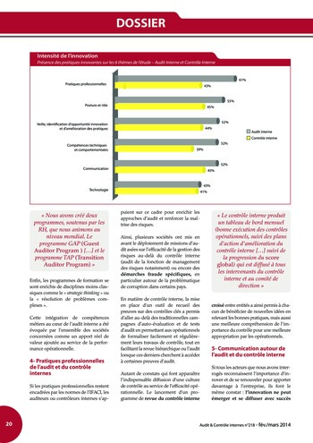 N°218 - fév 2014 Innovation : outils, approches, missions, gestion des risques ... page 20