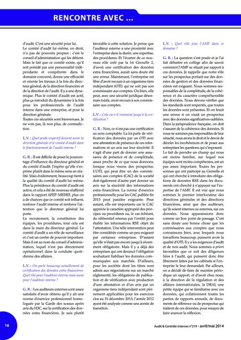 N°219 - avr 2014 Ethique et déontologie page 16