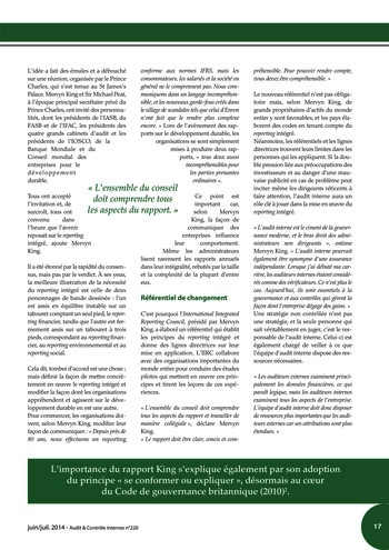 N°220 - juin 2014 Audit interne / audit externe / prestataires de services page 17