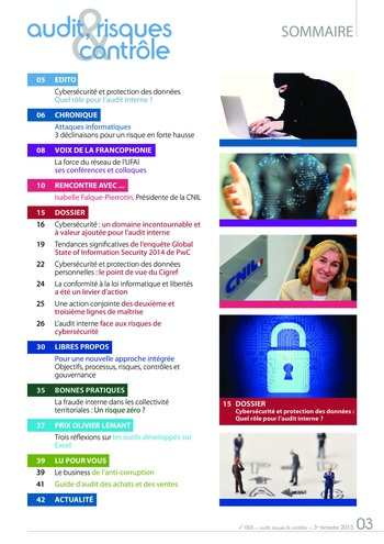 N°003 - sept 2015 La gestion de la sécurité des données page 3