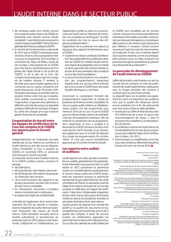 N°006 - mai 2016 L’audit interne dans le secteur public / administration centrale / collectivités territoriales page 22