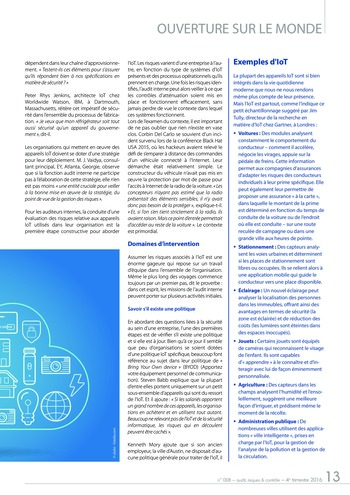 N°008 - déc 2016 L’audit interne et le numérique (dématérialisation, outils connectés, cloud …) page 13