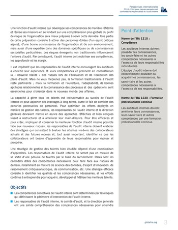 Perspectives internationales - 2018 : Principaux risques auxquels sont confrontés les responsables de l’audit interne page 5