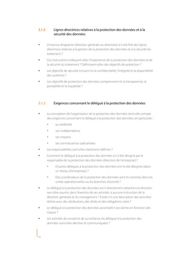 Contrôles-clés de l'organisation de la protection des données / IIA Germany page 11