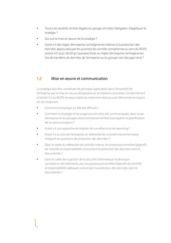 Contrôles-clés de l'organisation de la protection des données / IIA Germany page 5
