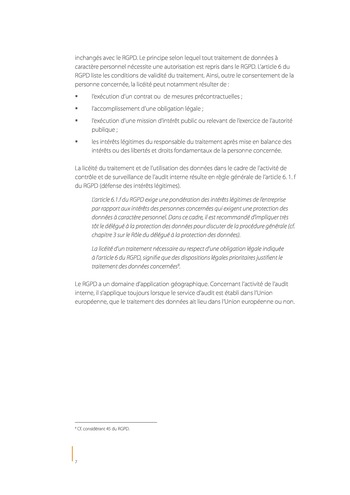 Protection des données au niveau de l’audit interne / IIA Germany page 7