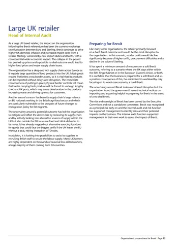 Organisations’ preparedness for Brexit: an internal audit perspective page 15