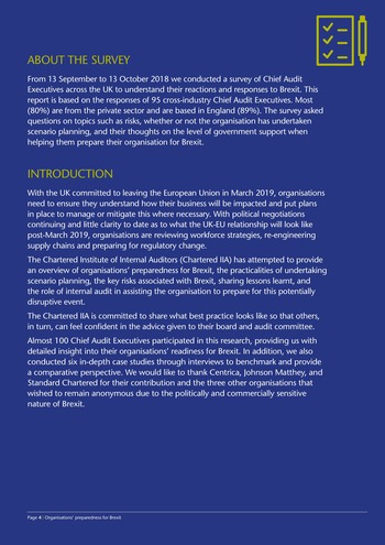 Organisations’ preparedness for Brexit: an internal audit perspective page 4
