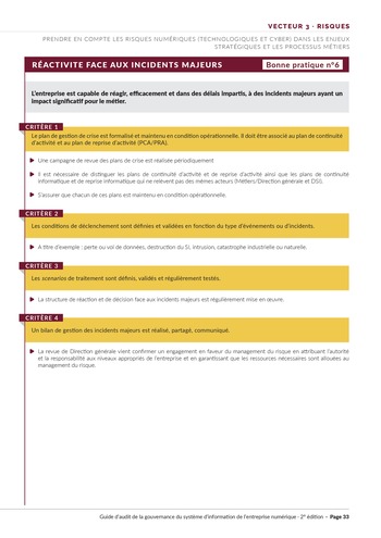 Guide d'audit de la gouvernance du Système d'Information de l'entreprise numérique - 2ème édition page 35