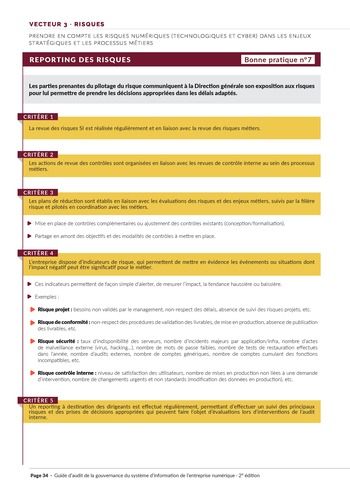Guide d'audit de la gouvernance du Système d'Information de l'entreprise numérique - 2ème édition page 36