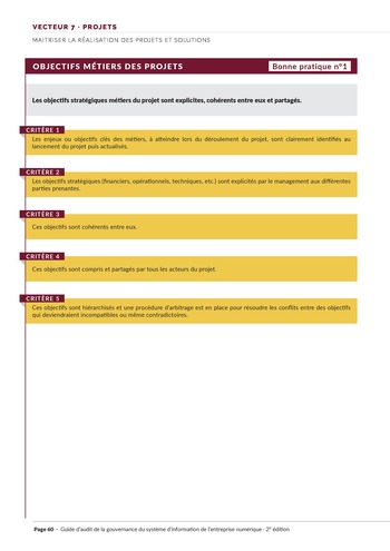 Guide d'audit de la gouvernance du Système d'Information de l'entreprise numérique - 2ème édition page 62