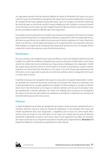 Evaluation du processus de management des risques page 11