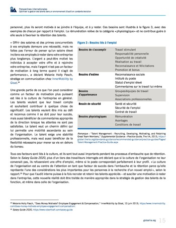 Perspectives internationales - Optimiser la gestion des talents dans un environnement d’audit en constante évolution page 15