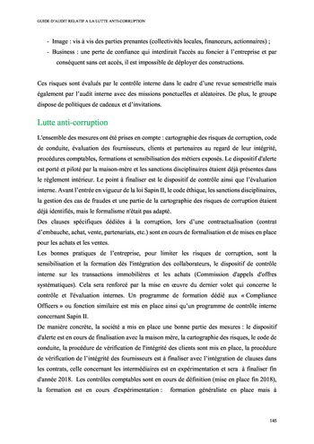 Prix Olivier Lemant 2019 - Guide d'audit relatif à la lutte anti-corruption page 153