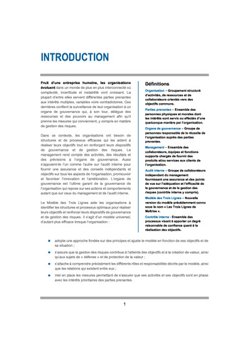 Prise de position 2020 - Modèle des Trois Lignes / IIA page 3