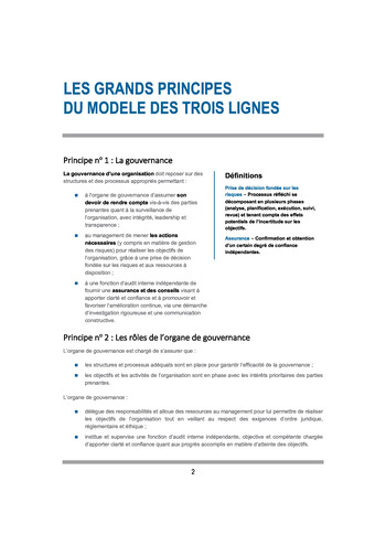 Prise de position 2020 - Modèle des Trois Lignes / IIA page 4