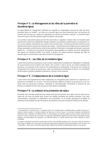 Prise de position 2020 - Modèle des Trois Lignes / IIA page 5