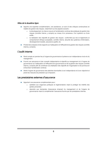 Prise de position 2020 - Modèle des Trois Lignes / IIA page 8