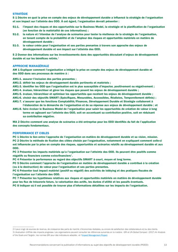 Recommandations concernant la publication d’informations au sujet des objectifs de développement durable (PIODD) / ACCA, Chartered Accountants ANZ, ICAS, IFAC, IIRC et WBA page 13