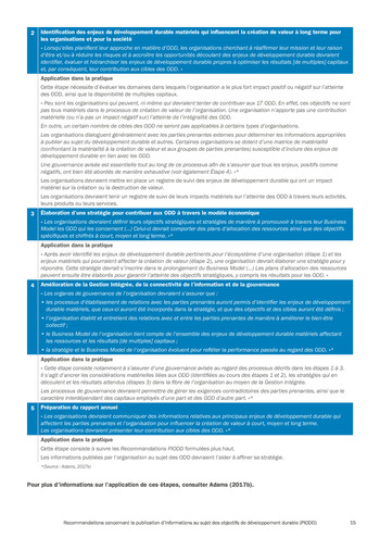 Recommandations concernant la publication d’informations au sujet des objectifs de développement durable (PIODD) / ACCA, Chartered Accountants ANZ, ICAS, IFAC, IIRC et WBA page 15