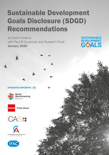 Sustainable Development Goals Disclosure (SDGD) Recommendations / ACCA, Chartered Accountants ANZ, ICAS, IFAC, IIRC and WBA page 1