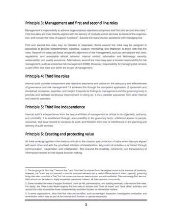 Position Paper - The IIA's Three lines Model - IIA - 2020 page 5
