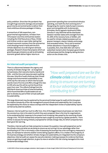 Risk in Focus 2021 - Full Report page 48