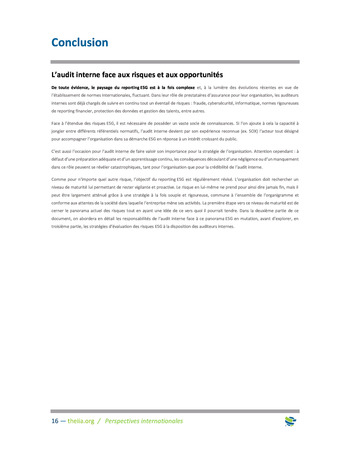 Perspectives Internationales - Panorama des risques ESG page 16