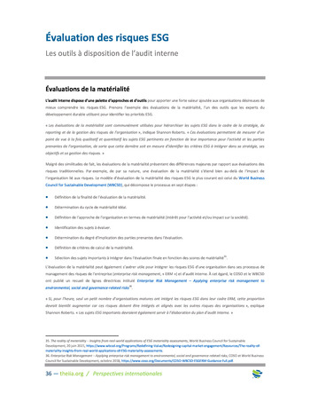 Perspectives Internationales - Panorama des risques ESG page 36