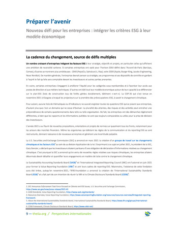 Perspectives Internationales - Panorama des risques ESG page 9